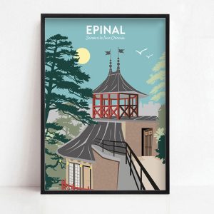 Affiche d&rsquo;Épinal, la tour chinoise