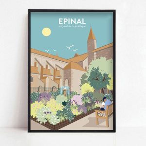 Affiche d&rsquo;Épinal, la basilique