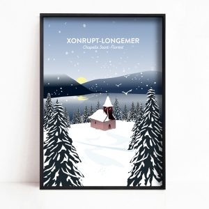 Affiche de Xonrupt-Longemer, la chapelle Saint-Florent sous la neige