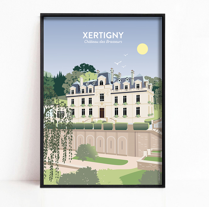 Affiche de Xertigny, le château des Brasseurs et le parc GraphEast