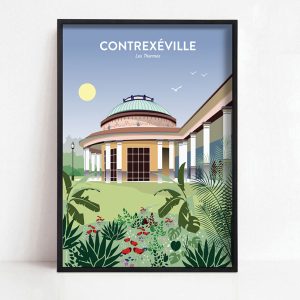 Affiche de Contrexéville, la galerie thermale et la rotonde