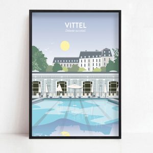 Affiche de Vittel, la piscine