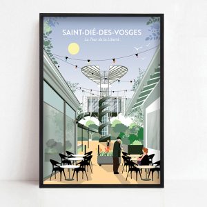 Affiche de Saint-Dié-des-Vosges, la tour de la liberté
