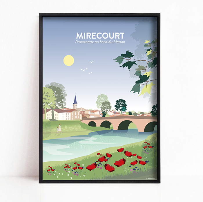 Affiche de Mirecourt, promenade le long du Madon GraphEast