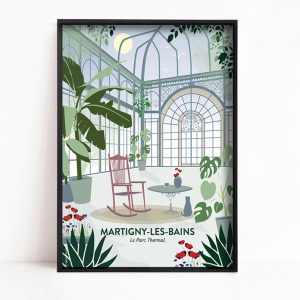 Affiche de Martigny-les-Bains, la serre du parc thermal