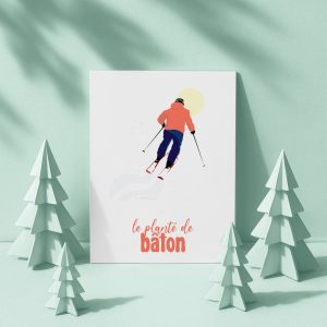 Carte postale  collector, Le fameux planté de baton !