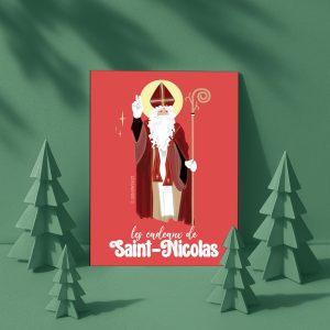 Carte postale  collector, Le légendaire Saint-Nicolas patron des écoliers