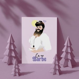 Carte postale  collector, La mystérieuse Femme à barbe de Thaon-les-Vosges