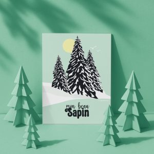 Carte postale  collector, Mon beau sapin des vosges