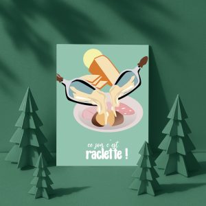 Carte postale  collector, L&rsquo;incroyable raclette de fromage de montagne