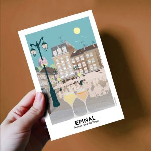 Carte postale d&rsquo;Épinal, la place des Vosges