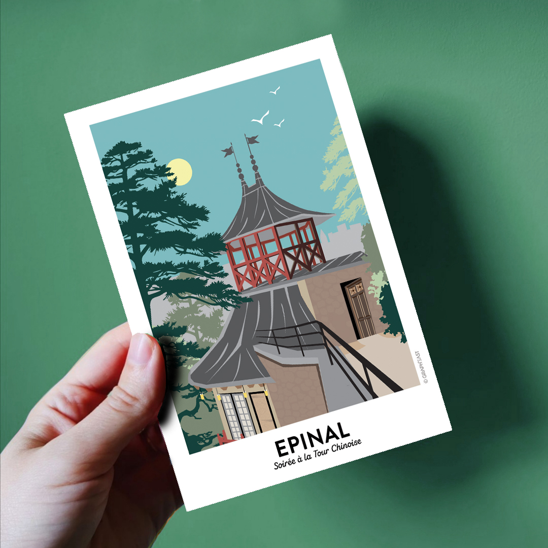 Carte postale d'Épinal, la basilique GraphEast