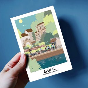 Carte postale d&rsquo;Épinal, la guinguette