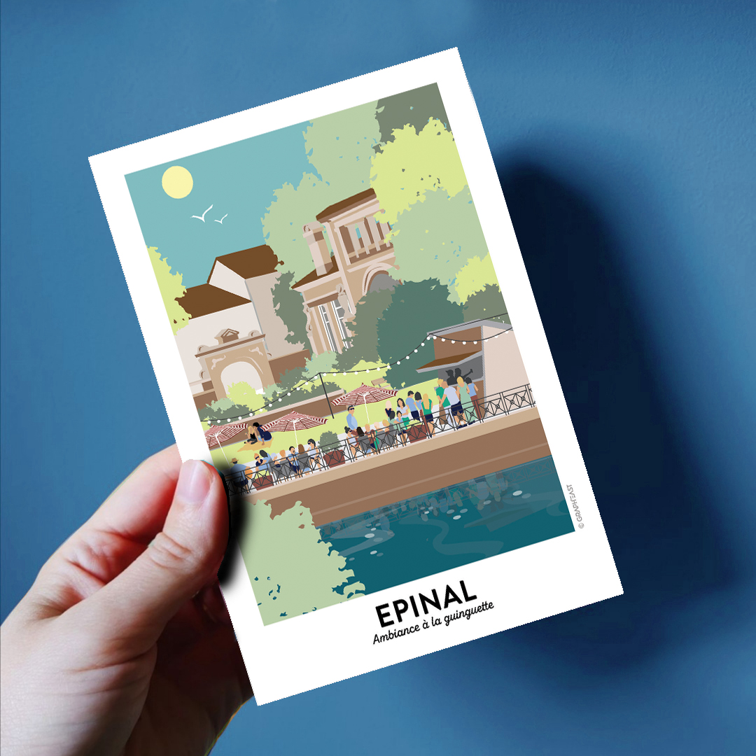 Carte postale d'Épinal, la basilique GraphEast