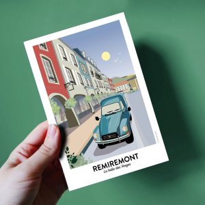 Carte postale de Remiremont, centre ville, les arcades