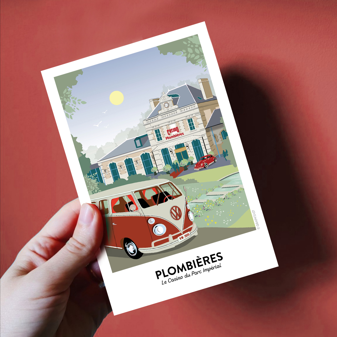 Carte postale de Plombières-les-Bains, centre-ville GraphEast