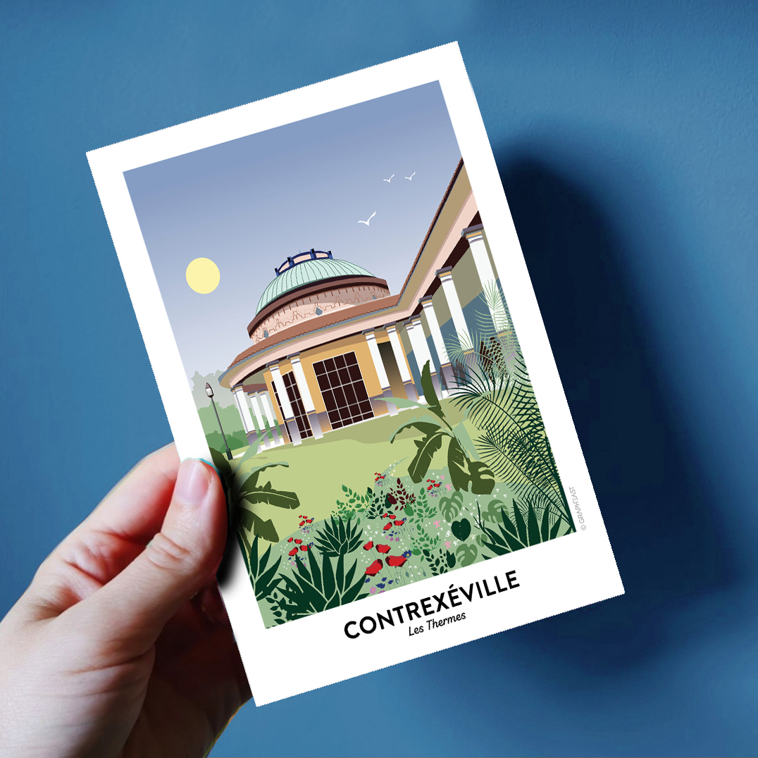 Carte postale  de Vittel, la galerie thermale GraphEast