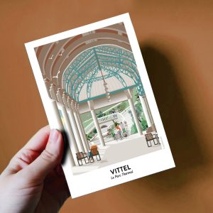 Carte postale  de Vittel, la galerie thermale