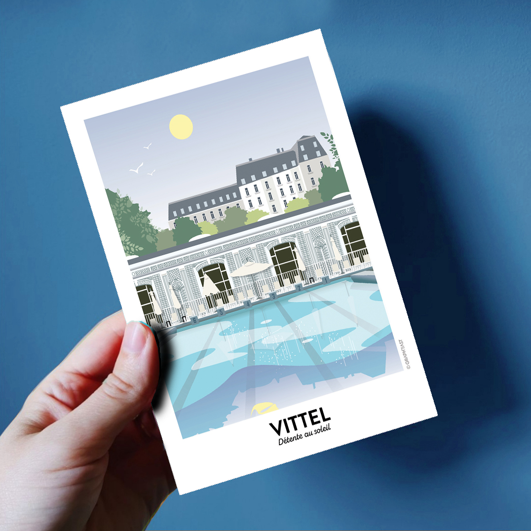 Carte postale  de Vittel, la galerie thermale GraphEast