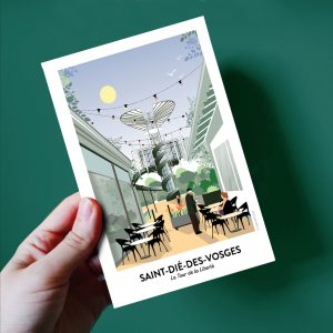 Carte postale  de Saint-Dié-des-Vosges, la tour de la liberté