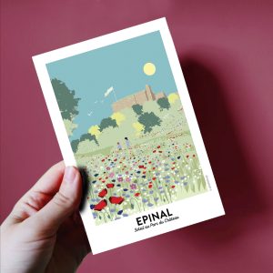 Carte postale  d&rsquo;Épinal, le parc du château