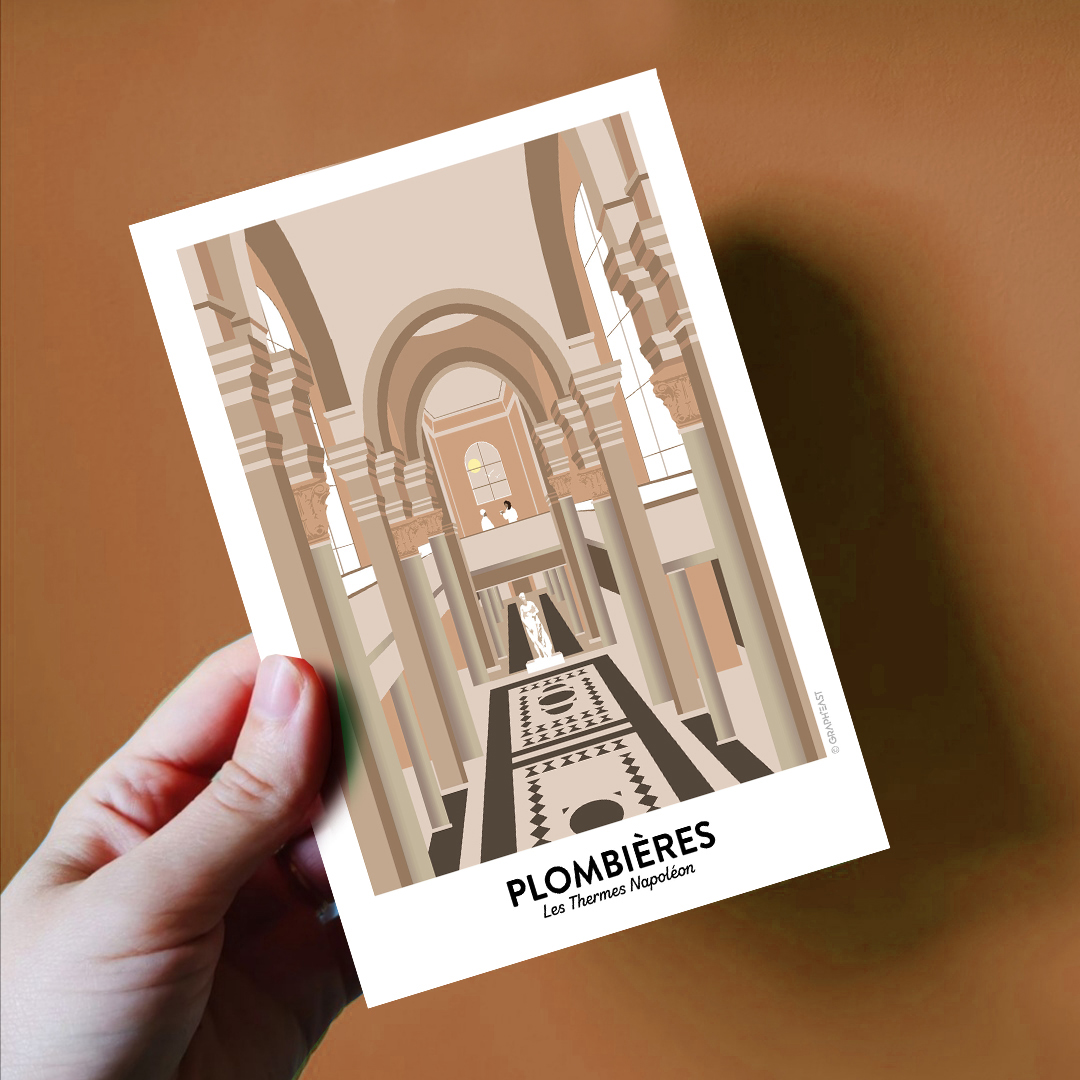 Carte postale  de Thaon-les-Vosges, café vélo GraphEast