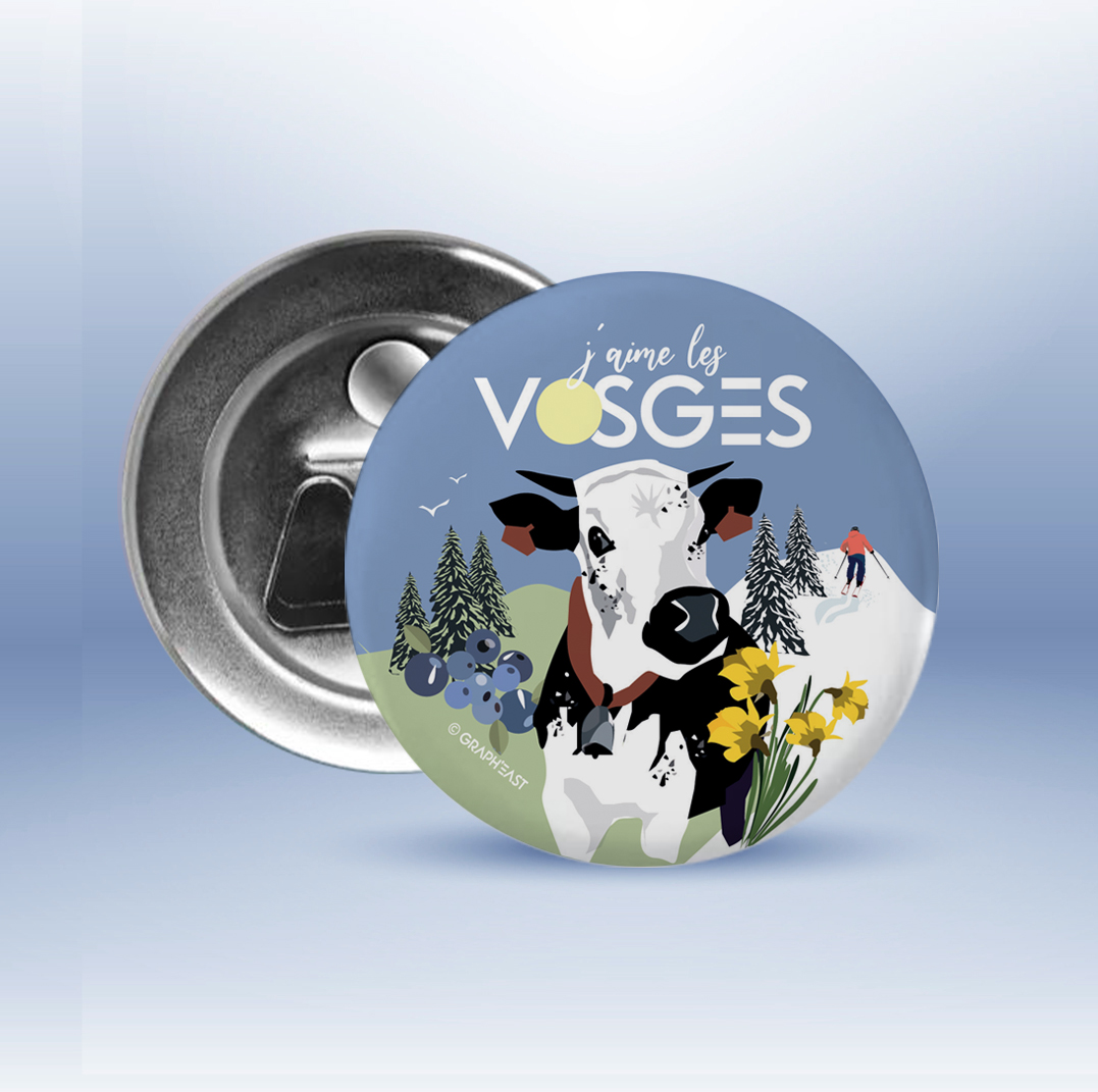 Magnet VOSGES, vache Vosgienne GraphEast