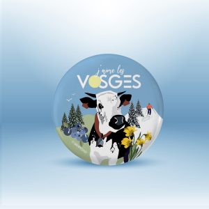 Magnet VOSGES, vache Vosgienne
