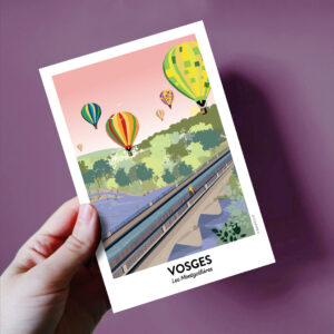 Carte Postale Vosges montgolfières