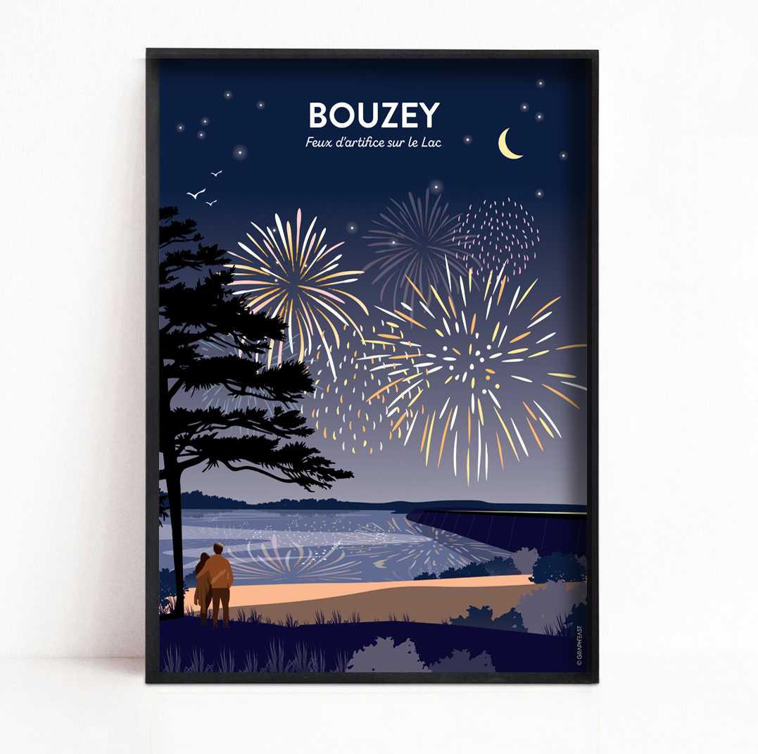 AFFICHE Lac de Bouzey GraphEast