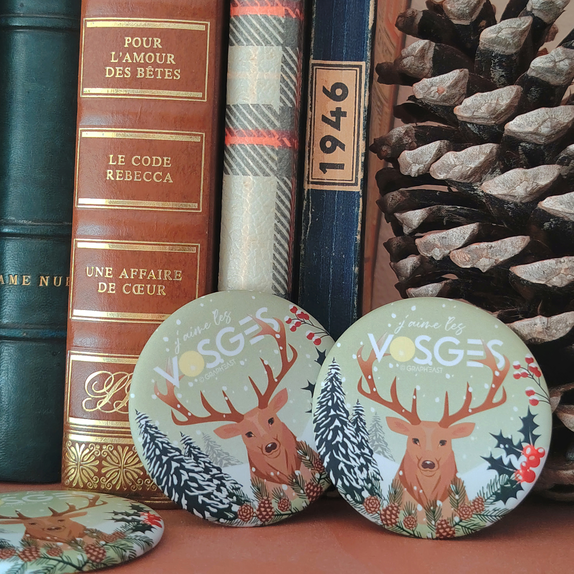 MAGNET Vosges Cerf Noël – Image 2